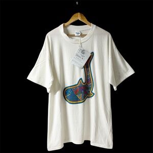 Cream T-Shirt with Whale Design Sz XL Willow Works Based on Kuna Art VTG Rare!